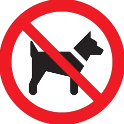 Outlet Pictogramme interdit pour chiens 30 cm Signalisation
