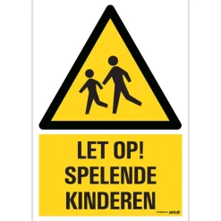 Sale Pictogramme let op spelende kinderen 23 x 33 cm Signalisation