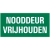 Clearance Pictogramme nooddeur vrijhouden 15 x 30 cm Signalisation