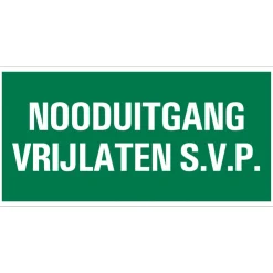 Sale Pictogramme nooduitgang vrijlaten 15 x 30 cm Signalisation