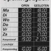 Online Pictogramme openingstijden panneau 17 x 12,5 cm Signalisation