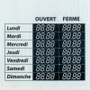 Hot Pictogramme panneau heures d'ouverture 17 x 12,5 cm Signalisation