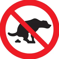 Outlet Pictogramme pas de crottes de chien Ø 30 cm Signalisation