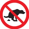 New Pictogramme pas de crotte de chien Ø 18 cm Signalisation