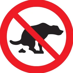 New Pictogramme pas de crotte de chien Ø 18 cm Signalisation