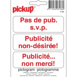 Online Pictogramme pas de publicité s.v.p. 10 x 10 cm Signalisation