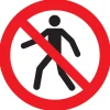 Pictogramme piétons interdit 18 cm Signalisation