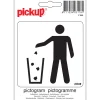 Clearance Pictogramme poubelle 10 x 10 cm Signalisation