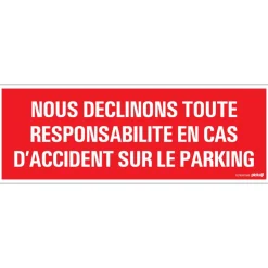 Pictogramme responsabilité 33 x 12 cm Signalisation