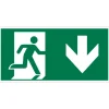 Pictogramme sortie / en bas 15 x 30 cm Signalisation
