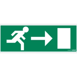 Clearance Pictogramme sortie de secours droit 33 x 12 cm Signalisation