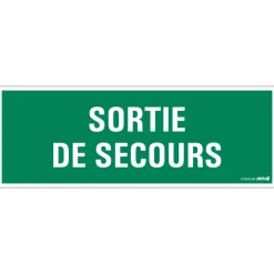 New Pictogramme sortie de secours 33 x 12 cm Signalisation