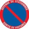 Outlet Pictogramme sortie de voiture Ø 18 cm Signalisation