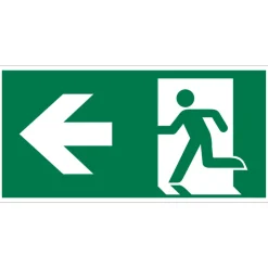 Hot Pictogramme sortie en gauche 15 x 30 cm Signalisation