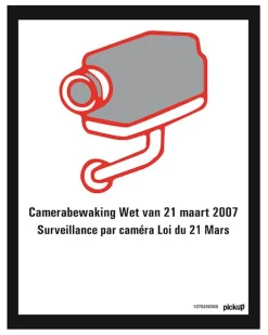 Pictogramme surveillance par caméra 25 x 20 cm Signalisation