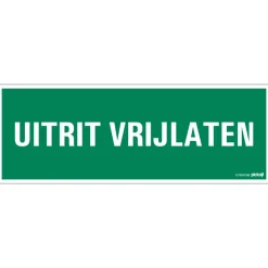 Online Pictogramme uitrit vrijlaten 33 x 12 cm Signalisation