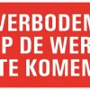 Discount Pictogramme verboden op de werf 33 x 20 cm Signalisation