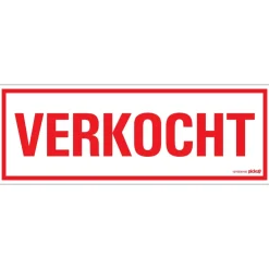 Pictogramme verkocht 33 x 12 cm Signalisation