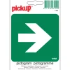 Clearance Pictogramme voie d'évacuation droite 10 x 10 cm Signalisation