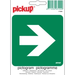 Clearance Pictogramme voie d'évacuation droite 10 x 10 cm Signalisation