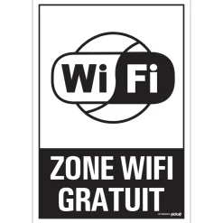 Clearance Pictogramme zone wifi gratuit 23 x 33 cm Signalisation