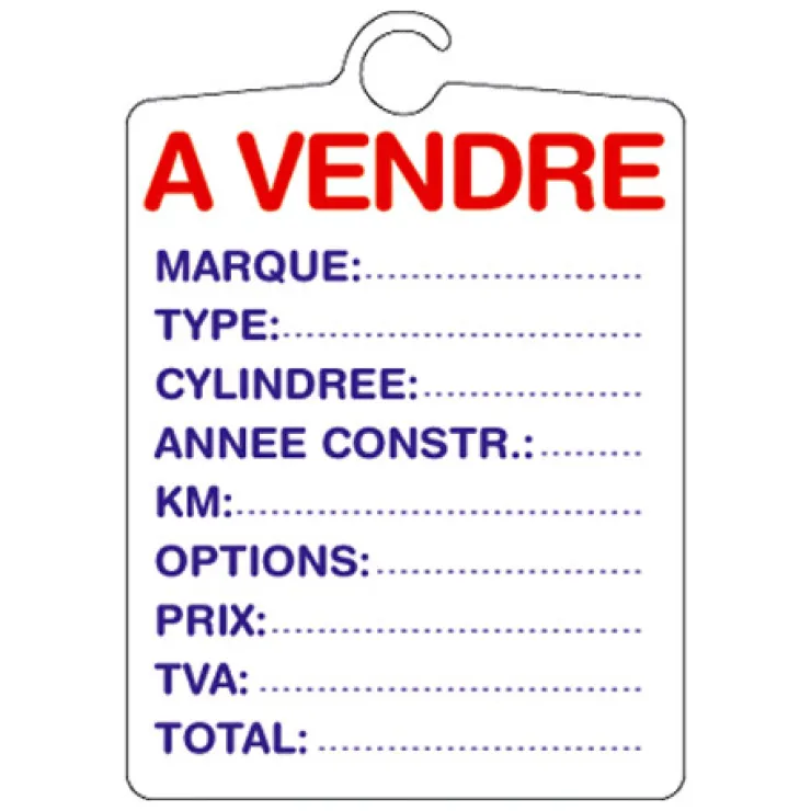 Outlet Plaque ' à vendre ' Signalisation
