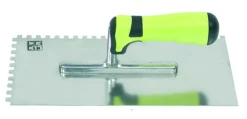 Hot Platresse inoxydable modèle dente avec poignée neoprene 280 x 130 mm Outils De Maçonnerie