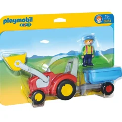 Hot 1.2.3 Fermier Avec Tracteur - 6964 Jeux De Construction