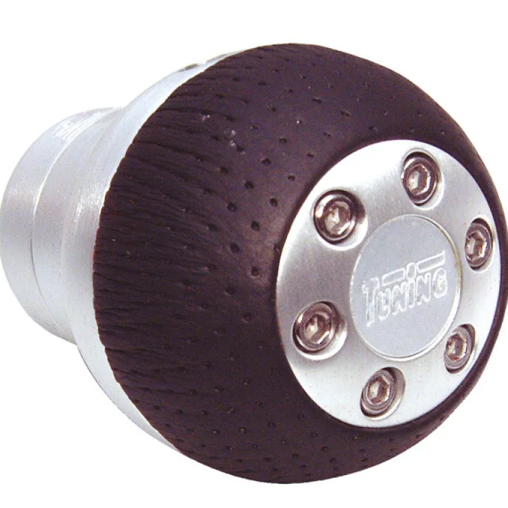 Clearance Pommeau de levier de vitesses rond alu/noir Accessoires