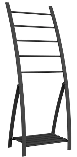 Hot Porte-serviettes 5 barres noir mat Porte-serviettes