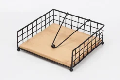Discount Porte-serviettes noir avec bambou Rangement De La Cuisine|Décoration De Table