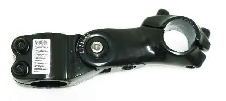 Potence direction alu noire réglable 28.6 mm/100 mm Accessoires Vélo