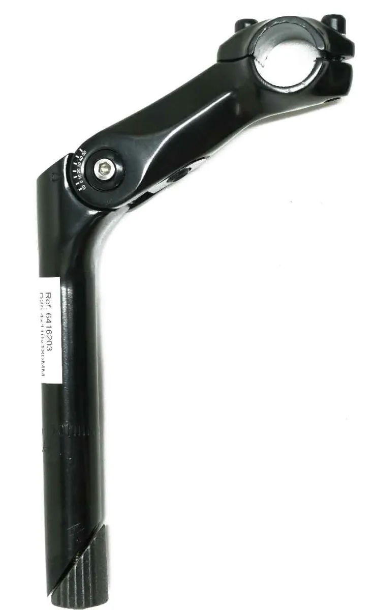 Clearance Potence réglable alu noire Dia.25,4 mm / 180 mm / ext.110 mm Accessoires Vélo