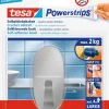 Hot Powerstrips® crochet L ovale en métal (1 crochet + 4 languettes) Rubans Adhésif