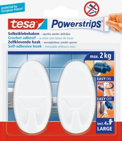 Online Powerstrips crochet Large 6,8 cm blanc (2 pcs) Rubans Adhésif