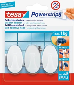 Best Powerstrips Crochets ovales blanc Rubans Adhésif