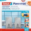 Outlet Powerstrips® crochets S rectangulaires en métal (2 crochets + 4 languettes) Rubans Adhésif