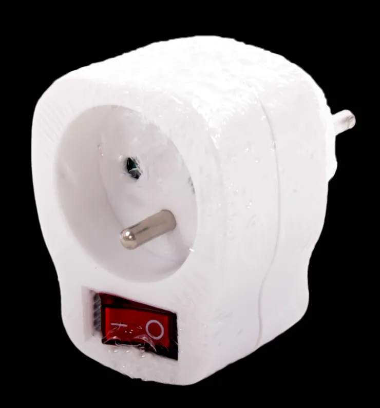 Sale Prise avec interrupteur blanc 1 x 16 A Rallonges Et Adaptateurs
