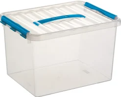 Q - line boîte de rangement 22 L bleu Boîtes En Plastique