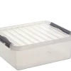 Q - line boîte de rangement 25 L blanc transparent Boîtes En Plastique