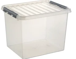 Q - line box 52 L blanc transparent Boîtes En Plastique
