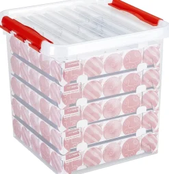 Hot Q-line Boîte de rangement de Noël 38L+Tray Boîtes En Plastique
