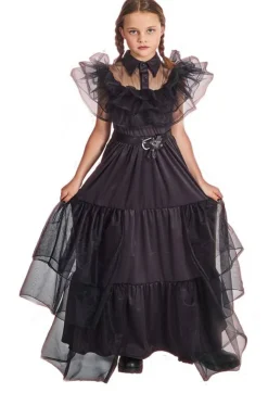 Robe De Bal Noir Mercredi Fille - Taille 152 Enfant Déguisements Enfants