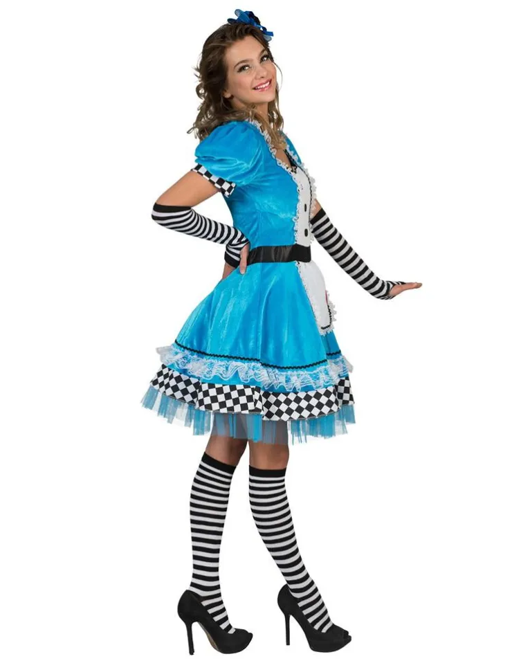 Outlet Robe Déguisement Alice au Pays des Merveilles Femme - Taille 40/42 Déguisements Adultes