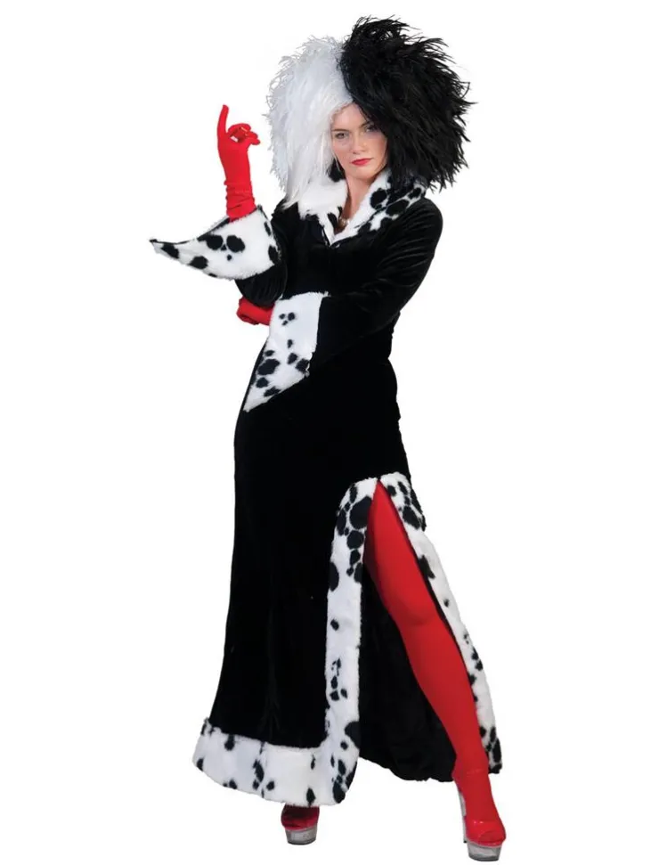 Robe Déguisement Cruella d'Enfer - Taille 36/38 Déguisements Adultes