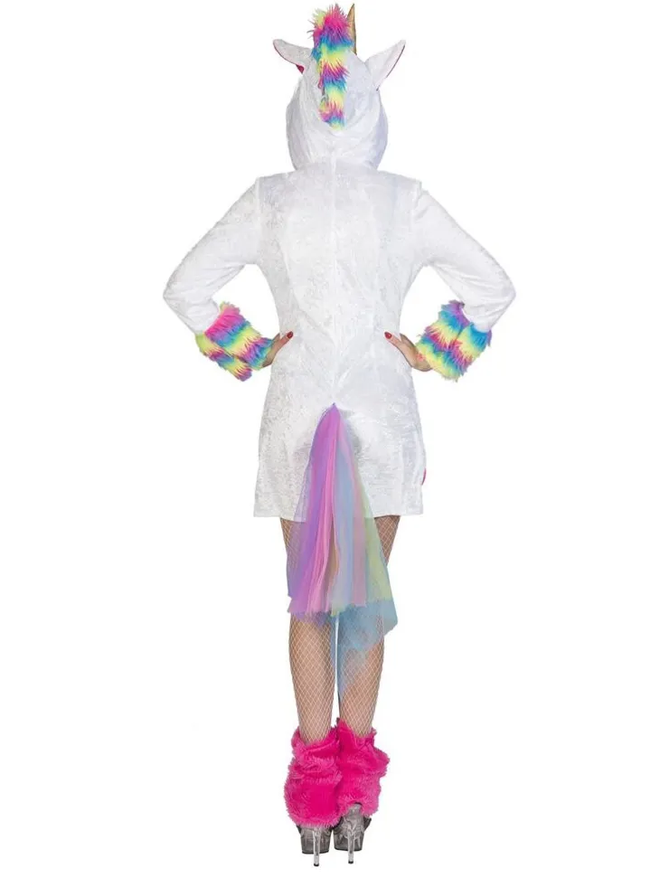 Hot Robe Déguisement Licorne Arc-en-ciel - Taille 36/38 Déguisements Adultes
