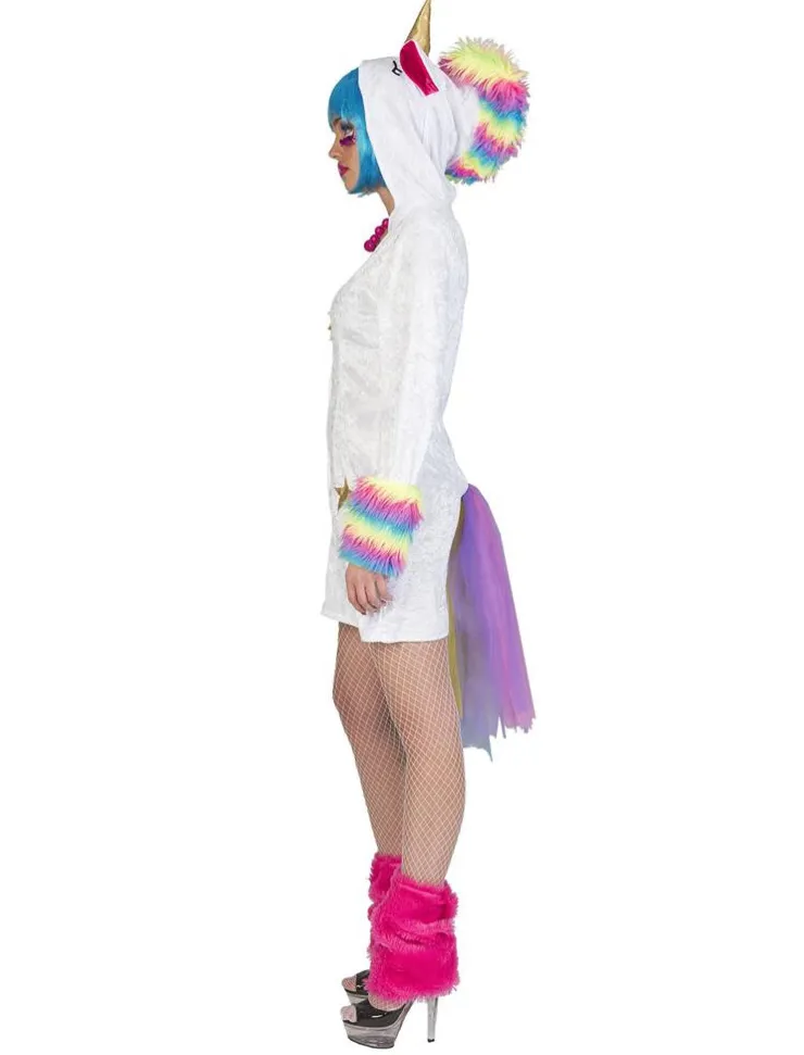 Hot Robe Déguisement Licorne Arc-en-ciel - Taille 36/38 Déguisements Adultes