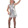 Discount Robe Disco Argentée à Paillettes - Taille 116 Enfant Déguisements Enfants