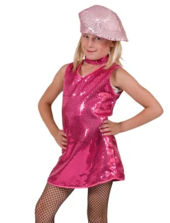 Discount Robe Disco Rose à Paillettes - Taille 164 Enfant Déguisements Enfants