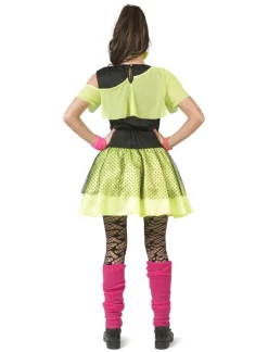 Clearance Robe fluo des années 80 Kiss The Girl - Taille 44/46 Déguisements Adultes
